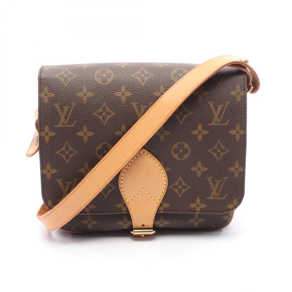 Louis Vuitton Cartouchiere Shoulder Bag Canvas Leather Monogram Brown